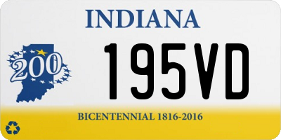 IN license plate 195VD