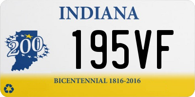 IN license plate 195VF