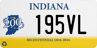 IN license plate 195VL