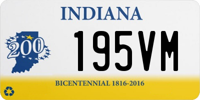 IN license plate 195VM