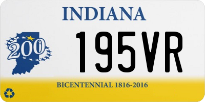 IN license plate 195VR