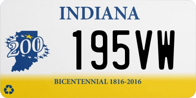 IN license plate 195VW