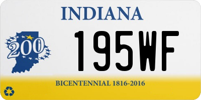 IN license plate 195WF