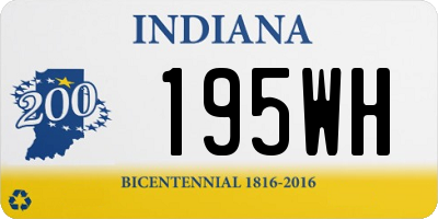 IN license plate 195WH
