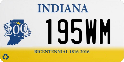 IN license plate 195WM