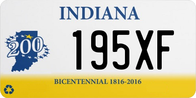 IN license plate 195XF