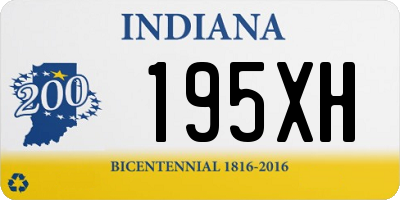 IN license plate 195XH