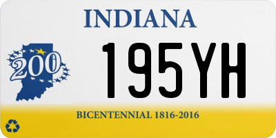 IN license plate 195YH