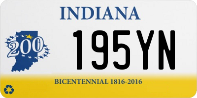 IN license plate 195YN