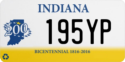 IN license plate 195YP