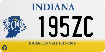 IN license plate 195ZC