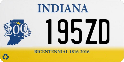 IN license plate 195ZD