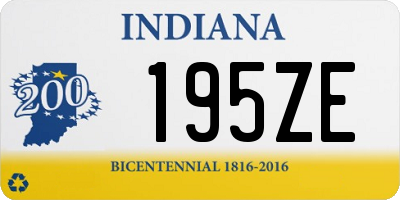 IN license plate 195ZE