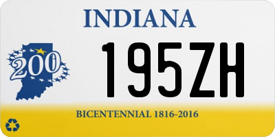 IN license plate 195ZH