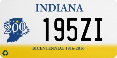 IN license plate 195ZI