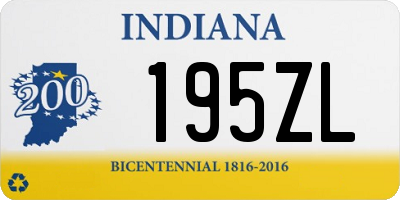 IN license plate 195ZL