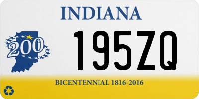 IN license plate 195ZQ