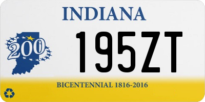 IN license plate 195ZT