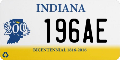 IN license plate 196AE