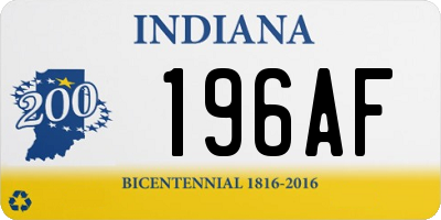 IN license plate 196AF