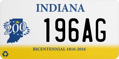 IN license plate 196AG