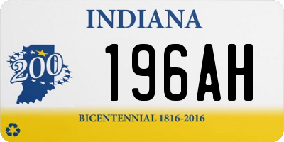 IN license plate 196AH