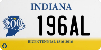 IN license plate 196AL