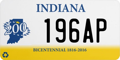 IN license plate 196AP
