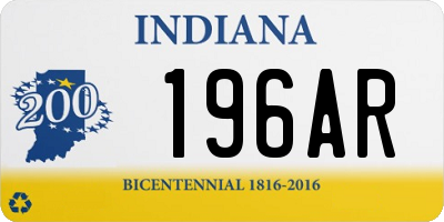 IN license plate 196AR