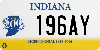 IN license plate 196AY