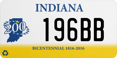 IN license plate 196BB