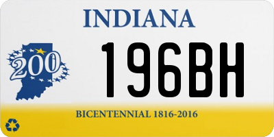 IN license plate 196BH