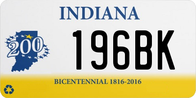 IN license plate 196BK