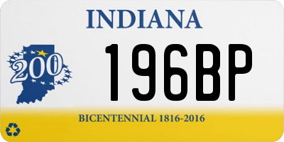 IN license plate 196BP