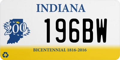 IN license plate 196BW