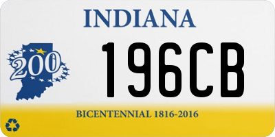 IN license plate 196CB