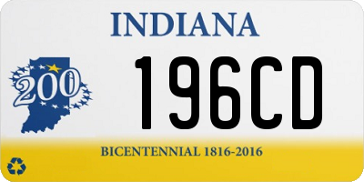 IN license plate 196CD