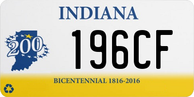 IN license plate 196CF