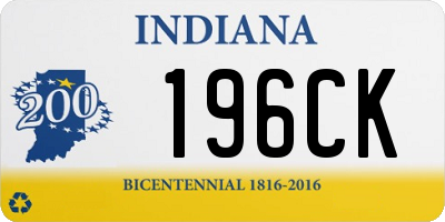 IN license plate 196CK