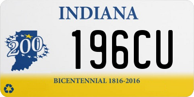 IN license plate 196CU