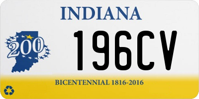 IN license plate 196CV