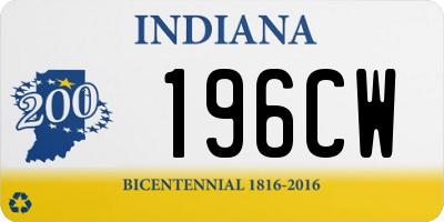 IN license plate 196CW