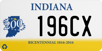 IN license plate 196CX