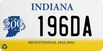IN license plate 196DA