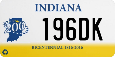 IN license plate 196DK