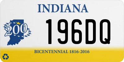 IN license plate 196DQ