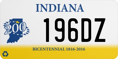 IN license plate 196DZ