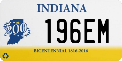 IN license plate 196EM