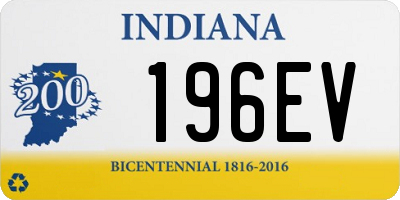 IN license plate 196EV