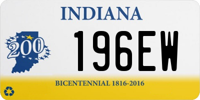 IN license plate 196EW